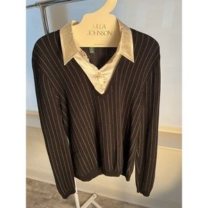 Ralph Lauren Collection Women’s Sweater In Black And White size XL